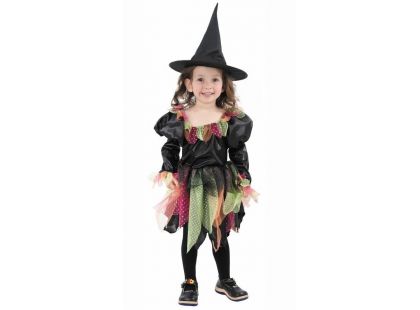 MaDe Dětský kostým duhová čarodějka  92 -104 cm