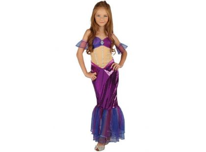 Made Dětský kostým Mořská panna fialová 120-130cm - Poškozený obal