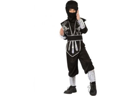 Made Dětský kostým Ninja v černém 130-140 cm