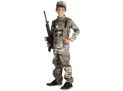 Made Dětský kostým Voják s čepicí 120 - 130 cm