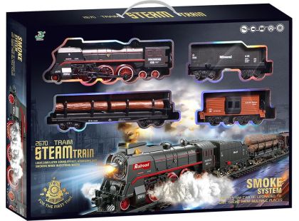 MaDe Parní vlaková souprava na baterie 48 dílků - Poškozený obal