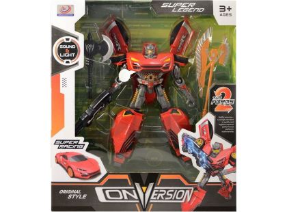 MaDe Robot auto na baterie, 20 cm červený