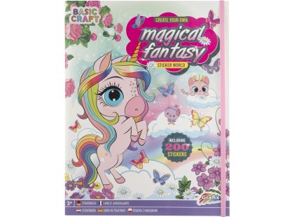Magická Fantasy kniha se samolepkami