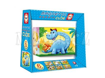Magnetická puzzle kostka Dinosauři