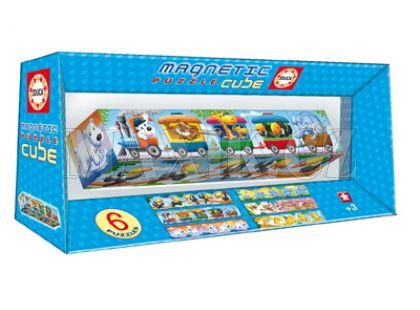 Magnetická puzzle kostka Vozidla