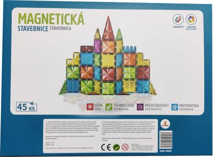 Magnetická stavebnice 45 ks Magnetic Tiles