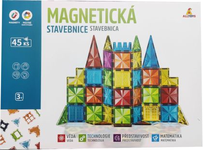 Magnetická stavebnice 45 ks Magnetic Tiles