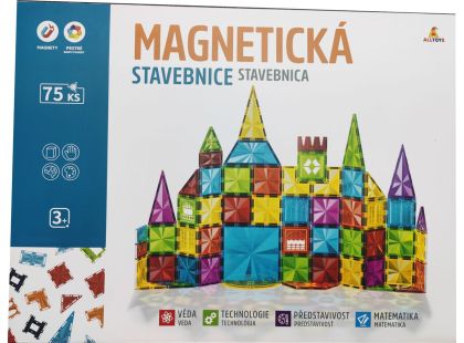 Magnetická stavebnice 75 ks Magnetic Tiles