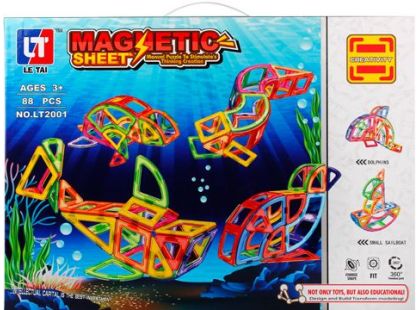 Magnetická stavebnice Magnetic Sheet 88