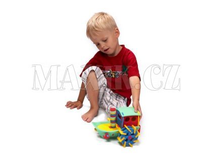 Malý Génius Pěnové puzzle 3D Parníček 55 dílků