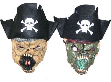 Maska pirát s čepicí vinyl 2 druhy