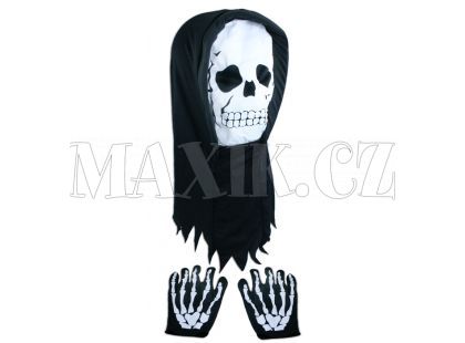 Maska skeleton a rukavice Halloween