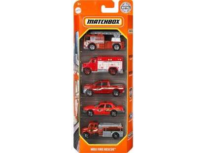Matchbox Angličák 5ks Fire Rescue - Poškozený obal