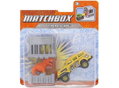 Matchbox hrací sada safari auto a T-REX Matchbox hrací sada safari auto a T-REX