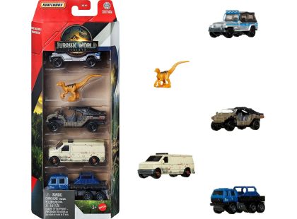 Mattel Matchbox Jurský svět 4 ks angličák a dinosaurus