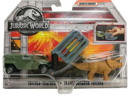 Matchbox Jurský svět Dino transportéři Tricera-Tracker