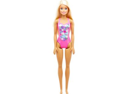 Mattel Barbie v plavkách tmavě růžové s květinami