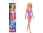Mattel Barbie v plavkách tmavě růžové s květinami 4