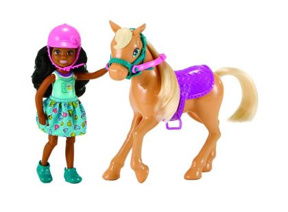 Mattel Barbie Chelsea a poník hnědé vlasy