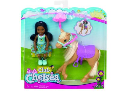 Mattel Barbie Chelsea a poník hnědé vlasy