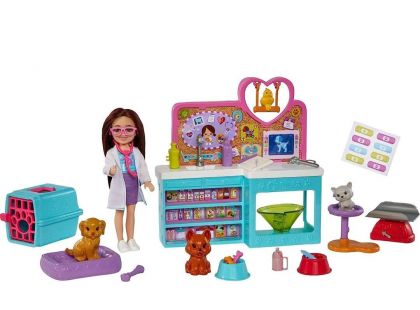 Mattel Barbie Chelsea veterinářka herní set