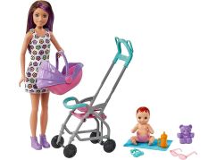Mattel Barbie Chůva Herní set kočárek