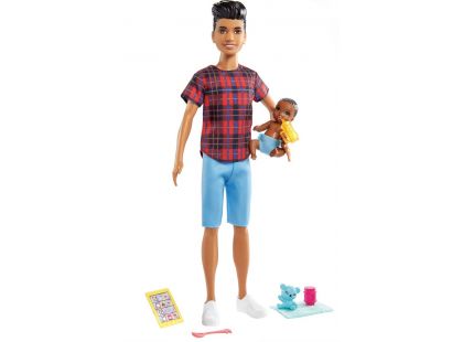 Mattel Barbie chůva Ken a miminko doplňky