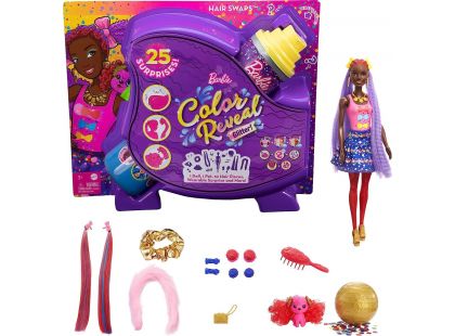 Mattel Barbie Color Reveal vlasy herní set fialový