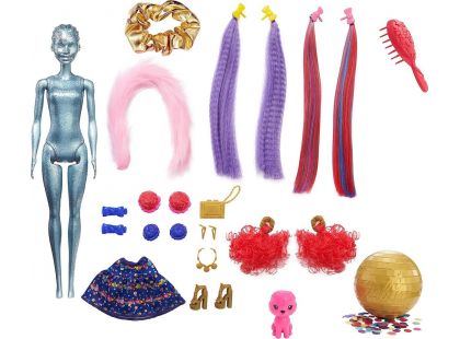 Mattel Barbie Color Reveal vlasy herní set fialový