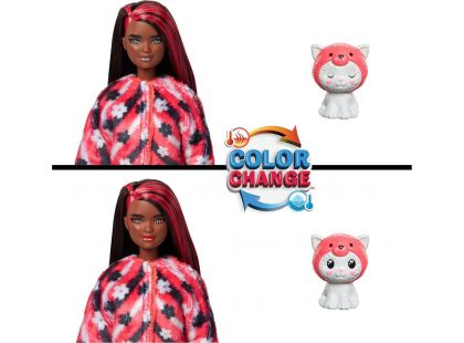 Mattel Barbie Cutie Reveal Barbie v kostýmu - Kotě v červeném kostýmu Pandy