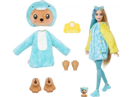 Mattel Barbie Cutie Reveal Barbie v kostýmu - Medvídek v modrém kostýmu Delfína
