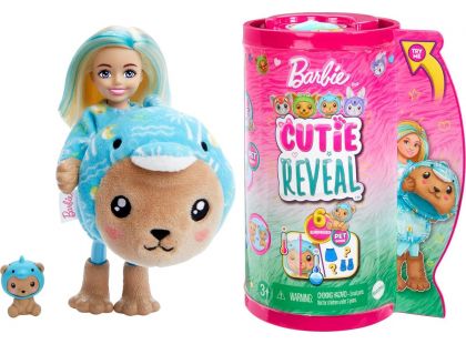 Mattel Barbie Cutie Reveal Chelsea v kostýmu - Medvídek v modrém kostýmu Delfína
