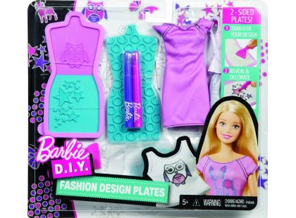 Mattel Barbie D.I.Y. návrhářské módní šablony Růžovo-fialová