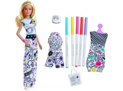 Mattel Barbie D.I.Y Crayola Vybarvování šatů Běloška