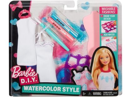 Mattel Barbie D.I.Y módní návrhářské šablony Růžovo-modrá
