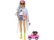 Mattel Barbie extra s duhovými copánky