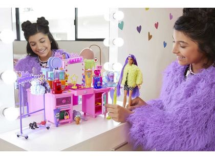 Mattel Barbie Extra šatník s panenkou herní set