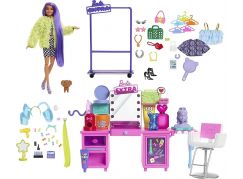Mattel Barbie Extra šatník s panenkou herní set