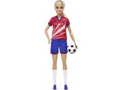 Mattel Barbie fotbalová panenka - Barbie v červeném dresu - Poškozený obal