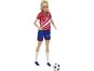 Mattel Barbie fotbalová panenka - Barbie v červeném dresu - Poškozený obal 5