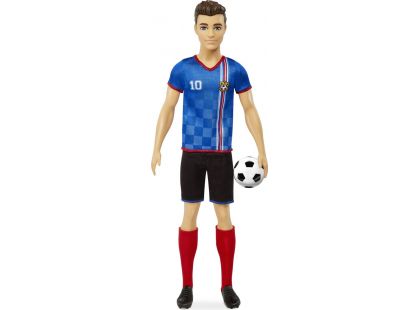 Mattel Barbie fotbalová panenka - Ken v modrém dresu