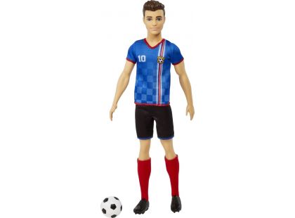 Mattel Barbie fotbalová panenka - Ken v modrém dresu