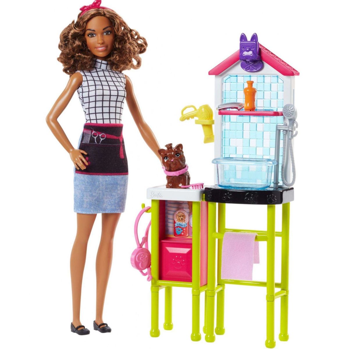 Mattel Barbie Herní set Povolání s panenkou Psí salón