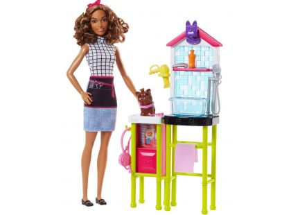 Mattel Barbie Herní set Povolání s panenkou Psí salón