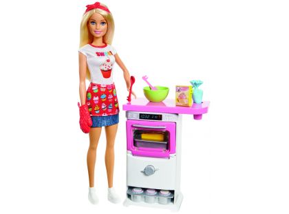 Mattel Barbie Herní set Vaření a pečení s panenkou