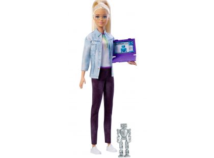Mattel Barbie inženýrka robotiky Blondýna FRM09