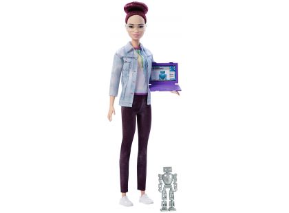 Mattel Barbie inženýrka robotiky Fialovláska FRM12