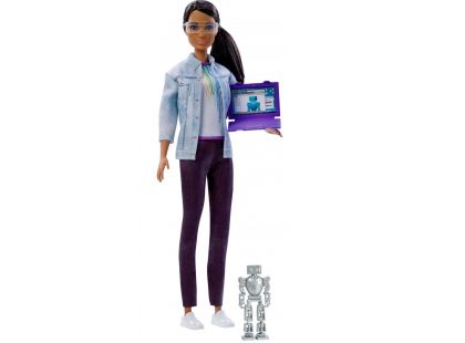 Mattel Barbie inženýrka robotiky Hnědovláska FRM11
