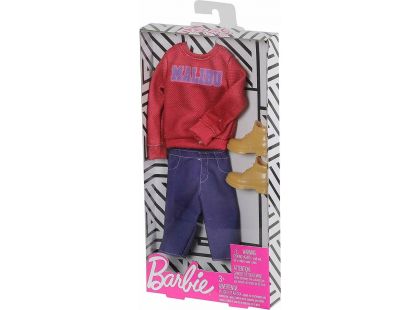 Mattel Barbie Kenovy oblečky červená mikina Malibo