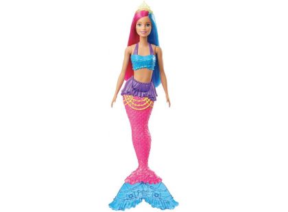 Mattel Barbie kouzelná mořská víla vlasy růžově-modré - Poškozený obal